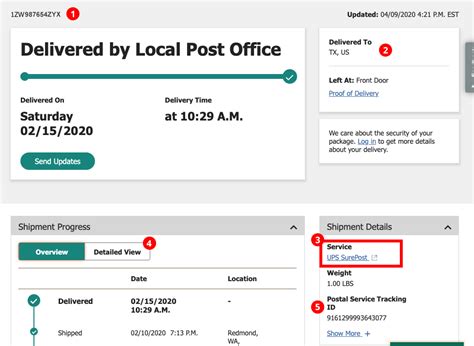 ups tracking delivery date.